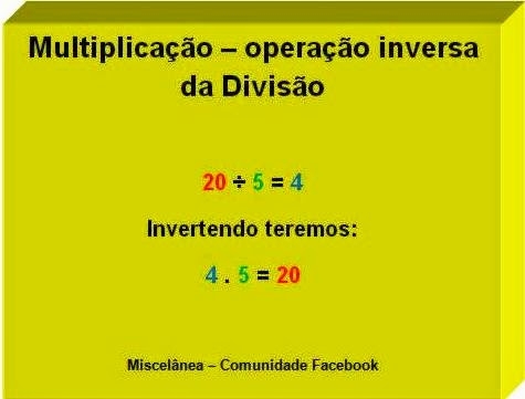 Exemplos de multiplicação e divisão por 7