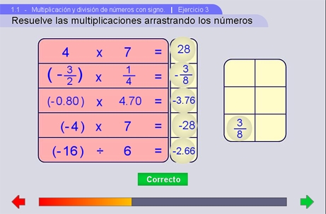 Ejemplos de multiplicación y división