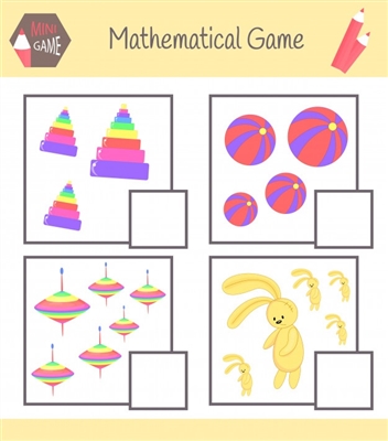 Beispiele in Mathematik für Kinder im Vorschulalter