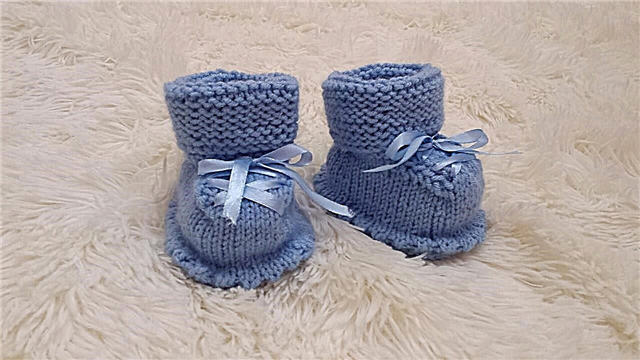 Čevlji za novorojenčke za dečka in deklico: sheme in opis