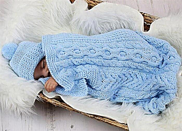 Pletená deka pre novorodenca na vybíjanie