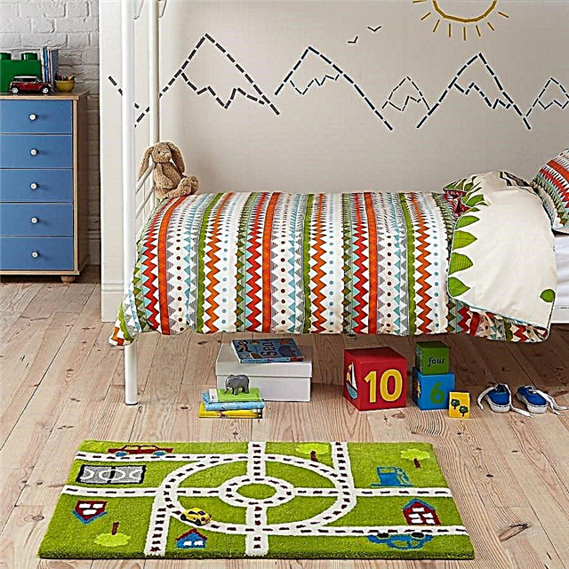Karpet anak-anak di kamar anak laki-laki