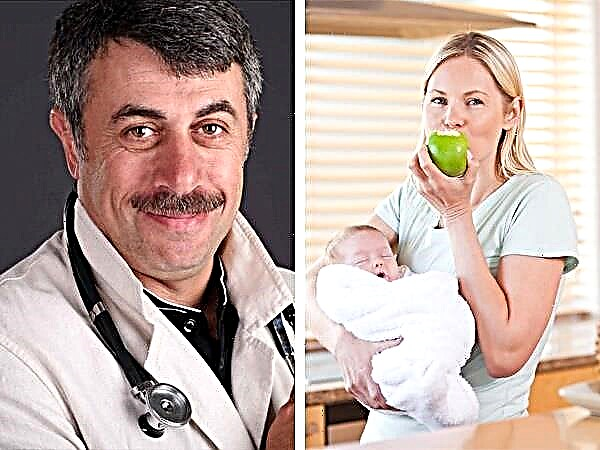 Dokter Komarovsky pada menu ibu menyusui berdasarkan bulan