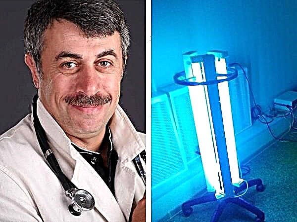 Doutor Komarovsky sobre uma lâmpada de quartzo