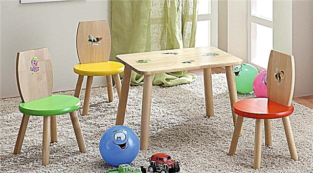 Children's table with a high chair