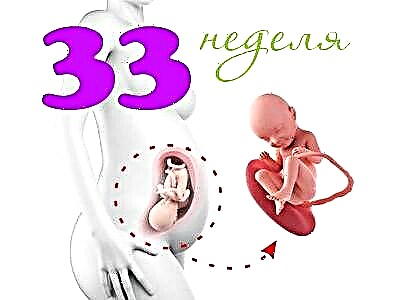 Vývoj plodu v 33. týždni tehotenstva