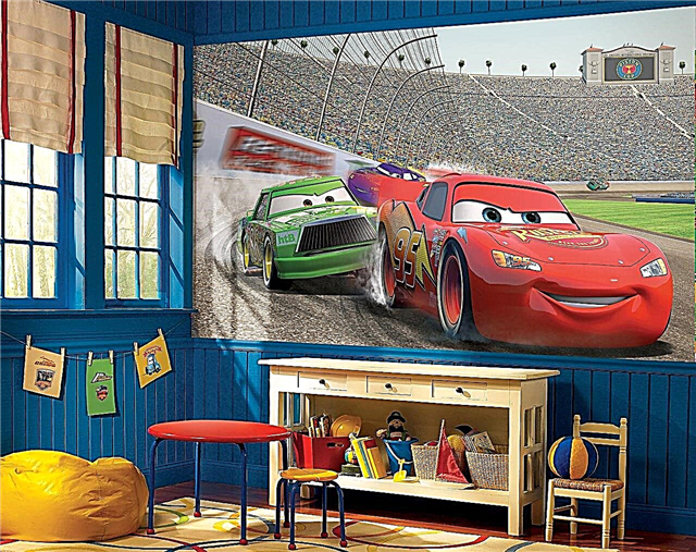 Kertas dinding dengan kereta untuk bilik kanak-kanak