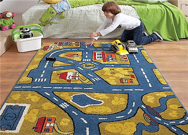 Children's carpet with roads