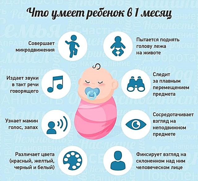 Wat een pasgeboren baby kan en moet kunnen in de eerste maand van zijn leven