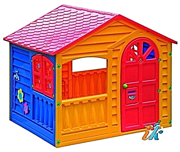 Rumah permainan kanak-kanak untuk kotej dan rumah musim panas (plastik, kayu, kembung)
