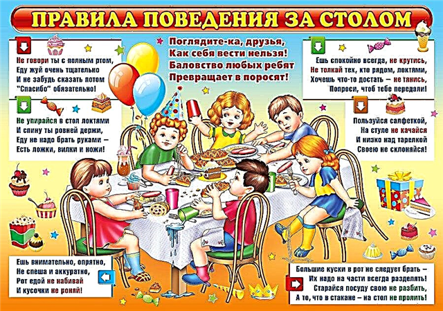 قواعد السلوك للأطفال على الطاولة. دروس في الآداب والأخلاق الحميدة